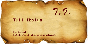 Tull Ibolya névjegykártya
