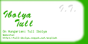 ibolya tull business card